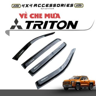 Vè Che Mưa Ô Tô Triton 2024 - 2025 Chất Liệu Nhựa ABS Cao Cấp, Phụ Kiện Xe Bán Tải Tuyệt Vời
