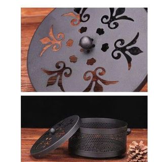 Hộp Đốt Nhang Muỗi Chất Liệu Kim Loại , Khay Đựng Hương Muỗi Có Tay Cầm Tiện Dụng, Đồ Gia Dụng Đuổi Muỗi