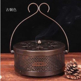 Hộp Đốt Nhang Muỗi Chất Liệu Kim Loại , Khay Đựng Hương Muỗi Có Tay Cầm Tiện Dụng, Đồ Gia Dụng Đuổi Muỗi