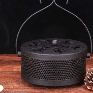 Hộp Đốt Nhang Muỗi Chất Liệu Kim Loại , Khay Đựng Hương Muỗi Có Tay Cầm Tiện Dụng, Đồ Gia Dụng Đuổi Muỗi