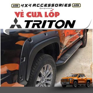 Vè Cua Lốp Ô Tô Mitsubishi Triton 2024 - 2025 Ốp Viền Cao Cấp, Bộ 4 Ốp
