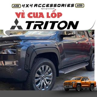 Vè Cua Lốp Ô Tô Mitsubishi Triton 2024 - 2025 Ốp Viền Cao Cấp, Bộ 4 Ốp