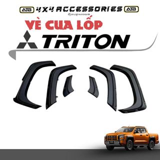 Vè Cua Lốp Ô Tô Mitsubishi Triton 2024 - 2025 Ốp Viền Cao Cấp, Bộ 4 Ốp