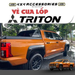 Vè Cua Lốp Ô Tô Mitsubishi Triton 2024 - 2025 Ốp Viền Cao Cấp, Bộ 4 Ốp