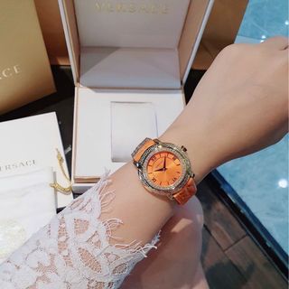 ĐỒNG HỒ NỮ CAO CẤP VERXACT DV25 DÂY DA CÁ SẤU MẶT TRÒN VIỀN HOA VĂN