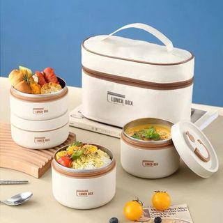 HỘP CƠM GIỮ NHIỆT INOX 4 TẦNG KÈM TÚI