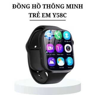 ĐỒNG HỒ CẢM ỨNG CAO CẤP TRẺ EM Y58C MẠNG 4G ĐỊNH VỊ MÀU ĐEN