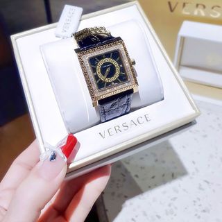 ĐỒNG HỒ NỮ CAO CẤP VERXACE DV25 DÂY DA CÁ SẤU MẶT VUÔNG VIỀN HỘT