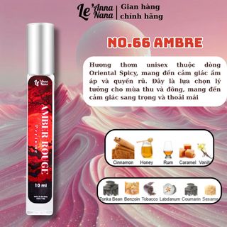 No.66 Ambre Amber Rouge - Nước hoa nữ 10ml-30ml siêu hot hit - Tarohoko