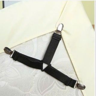 Combo 4 Dây Kẹp Ga Giường Cố Định Chất Liệu Kim Loại. Set 4 Chiếc Kẹp Cố Định Ga Giường Chống Xê Dịch Co Giãn Tốt Dễ Tháo Lắp