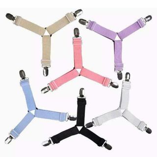 Combo 4 Dây Kẹp Ga Giường Cố Định Chất Liệu Kim Loại. Set 4 Chiếc Kẹp Cố Định Ga Giường Chống Xê Dịch Co Giãn Tốt Dễ Tháo Lắp