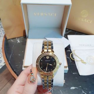 ĐỒNG HỒ NỮ CAO CẤP VERXACE DÂY THÉP MẶT ĐEN MỚI