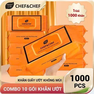 Giấy Ướt Chef Chef Sipiao Chính Hãng (Thùng 10 Gói)