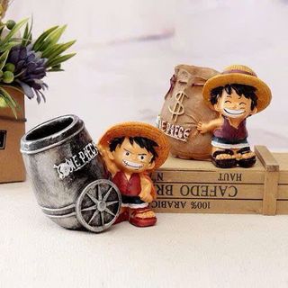 Tượng Luffy Để Bàn Kèm Ống Cắm Bút , Ống Đựng Bút One Piece Decor Trang Trí, Decor, Văn Phòng Phẩm