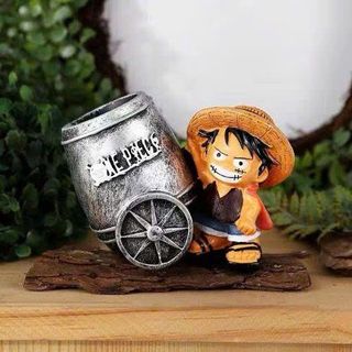 Tượng Luffy Để Bàn Kèm Ống Cắm Bút , Ống Đựng Bút One Piece Decor Trang Trí, Decor, Văn Phòng Phẩm