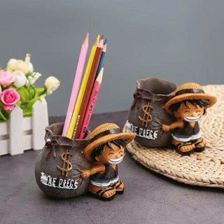 Tượng Luffy Để Bàn Kèm Ống Cắm Bút , Ống Đựng Bút One Piece Decor Trang Trí, Decor, Văn Phòng Phẩm