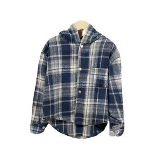 Áo Khoác Sơ Mi Trẻ Em Chất Nỉ Dạ Mềm Mịn Có Túi & Nón Rộng