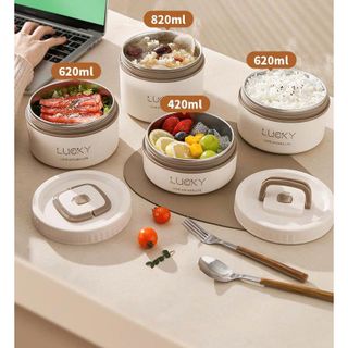HỘP CƠM GIỮ NHIỆT 3 TẦNG KÈM TÚI