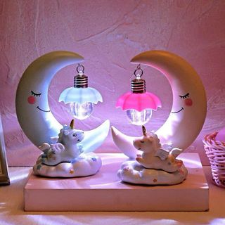 Đèn Ngủ Kỳ Lân, Đèn Ngủ Decor , Trang Trí Phòng, Đèn Ngủ Mô Hình Mặt Trăng Kì Lân Để Bàn Trang Trí Phòng Ngủ