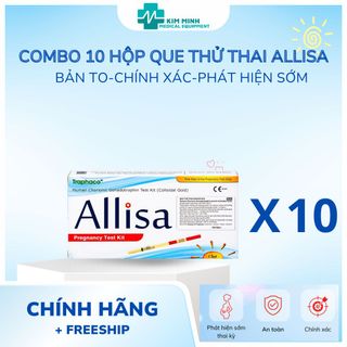 Combo 10 Que thử thai Allisa phát hiện thai sớm