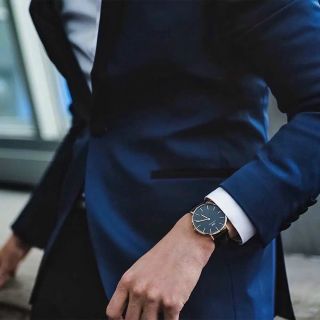 ĐỒNG HỒ NAM NỮ CAO CẤP DANIEL W CLASSIC MẶT ĐEN DÂY DA FULLBOX TEM