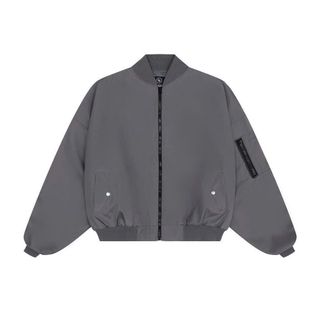 Áo khoác dù bomber MERO nam nữ tay có khóa năng động, dây kéo đen, cá tính Unisex
