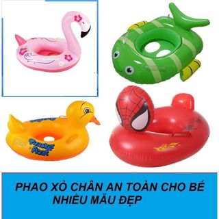 Phao bơi ngồi xỏ chân hình con vật ngộ nghĩnh con cá thiên nga Koromi Vịt cho bé bơi an toàn