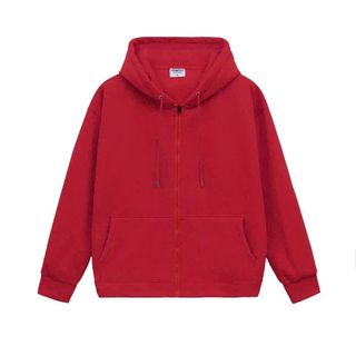 Áo Khoác Hoodie Zip Tay Phồng, Áo Khoác Nỉ Hoodie Trơn Nam Nữ Dây Kéo Nhiều Màu Form Rộng