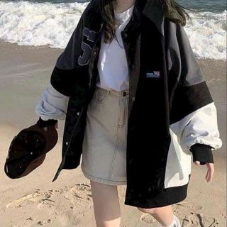 Áo Khoác Dù NUMBER 5 Unisex Nam Nữ Chất Dù 2 Lớp, Áo Khoác Bomber Form Rộng In Họa Tiết Phối Màu