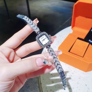 ĐỒNG HỒ NỮ CHÍNH HÃNG COMLORVEI MẶT CHỮ NHẬT DÂY PHA LÊ FULLBOX