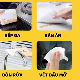 Khăn Ướt Lau Bếp Đa Năng - Gói 80 Tờ, Bịch 80 Miếng Khăn Ướt Loại Bỏ Dầu Mỡ Trên Gian Bếp