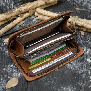 Ví cầm tay nam da bò thật 9010