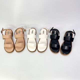 GIÀY SANDAL NỮ 2 QUAI NGANG 3p KHÓA CÀI TRẺ TRUNG ÊM ÁI NĂNG ĐỘNG D4738