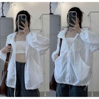 Áo Khoác Dù Nam Nữ Unisex 1 Lớp Chống Nắng, Nước Cực Tốt Thoáng Mát Phối Trơn Thiết Kế Trẻ Trung