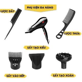 MÁY SẤY TÓC DELIYA 8018 KÈM 5 MÓN PHỤ KIỆN