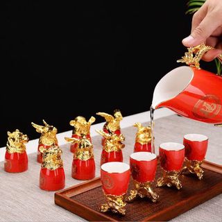 BỘ 12 LY RƯỢU HÌNH CON GIÁP