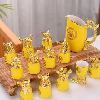 BỘ 12 LY RƯỢU HÌNH CON GIÁP