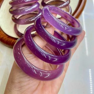 Vòng tay chalcedony màu tím