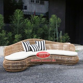 Sofa mây nhựa thiết kế dùng cho khách sạn