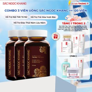 COMBO 03 Viên Uống Sắc Ngọc Khang ++ [Hộp 120 Viên] TẶNG 1 trong 2 COMBO tặng kèm