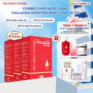 COMBO 03 Nước Uống Collagen Dipeptide Sắc Ngọc Khang [Hộp 30 Túi] TẶNG 1 trong 3 COMBO tặng kèm