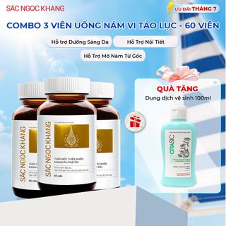 COMBO 03 Viên Uống Sắc Ngọc Khang Vi Tảo Lục [60 (Liệu trình 1 tháng)