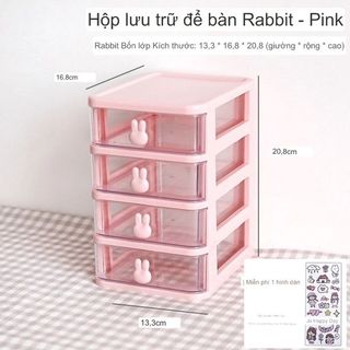 Kệ Mỹ Phẩm Ngăn Kéo Thỏ 4 Tầng (Thùng 20) (cái)