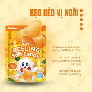 KẸO LỘT VỎ TRÁI CÂY 8 HƯƠNG VỊ THƠM NGON 1 THÙNG 50 GÓI (75 GAM)