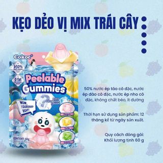 KẸO LỘT VỎ TRÁI CÂY 8 HƯƠNG VỊ THƠM NGON 1 THÙNG 50 GÓI (75 GAM)