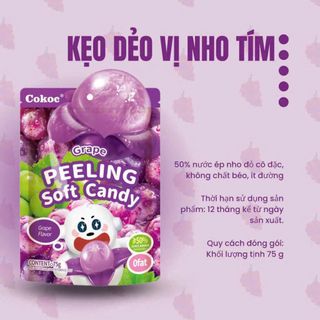 KẸO LỘT VỎ TRÁI CÂY 8 HƯƠNG VỊ THƠM NGON 1 THÙNG 50 GÓI (75 GAM)