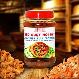 KHO QUẸT NỒI ĐẤT LÀNG CHÀI XƯA THƠM NGON ĐẶC BIỆT FULL TOPPING TÔM KHÔ, CÁ CƠM RIM, THỊT BA RỌI, TỐP MỠ MẮM NHỈ HỦ 250G