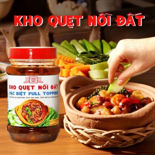 KHO QUẸT NỒI ĐẤT LÀNG CHÀI XƯA THƠM NGON ĐẶC BIỆT FULL TOPPING TÔM KHÔ, CÁ CƠM RIM, THỊT BA RỌI, TỐP MỠ MẮM NHỈ HỦ 250G