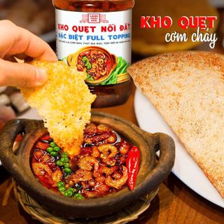 KHO QUẸT NỒI ĐẤT LÀNG CHÀI XƯA THƠM NGON ĐẶC BIỆT FULL TOPPING TÔM KHÔ, CÁ CƠM RIM, THỊT BA RỌI, TỐP MỠ MẮM NHỈ HỦ 250G