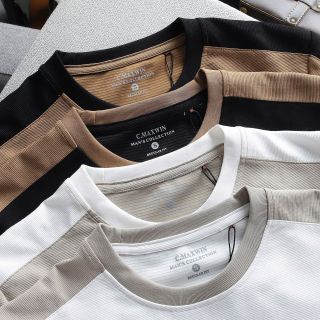 Áo Thun Nam Tay Ngắn, Form Regular Đính Patch Logo